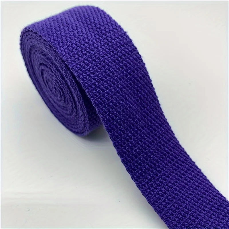 Wide Canvas Webbing Strap – Colorful DIY Ribbon for Bags & Crafts Craft Webbing Strap Axl Blue