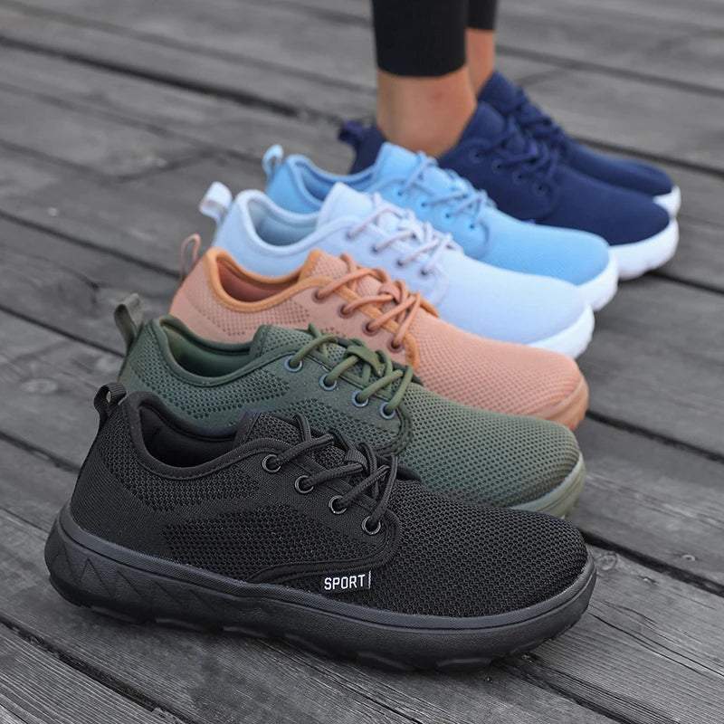 AZGB Wide Toe Barefoot Sneakers – Breathable Mesh Walking Shoes Walking Sneakers Axl