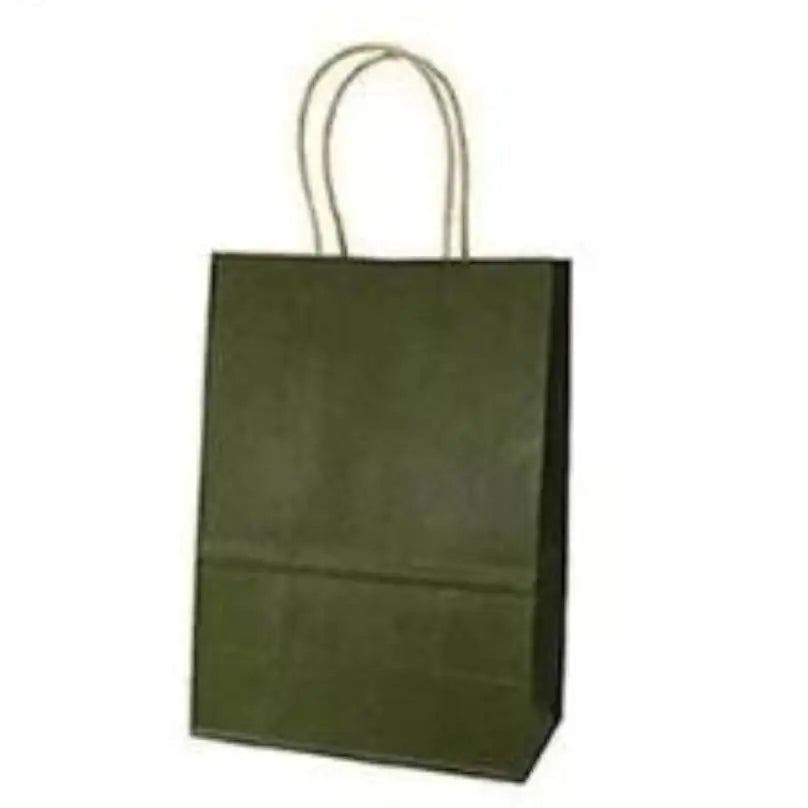 Kraft Paper Gift Bags with Handles 5-Pack | Party Favor Bags Kraft Gift Bags Axl 12 15 6 15x8x21cm green