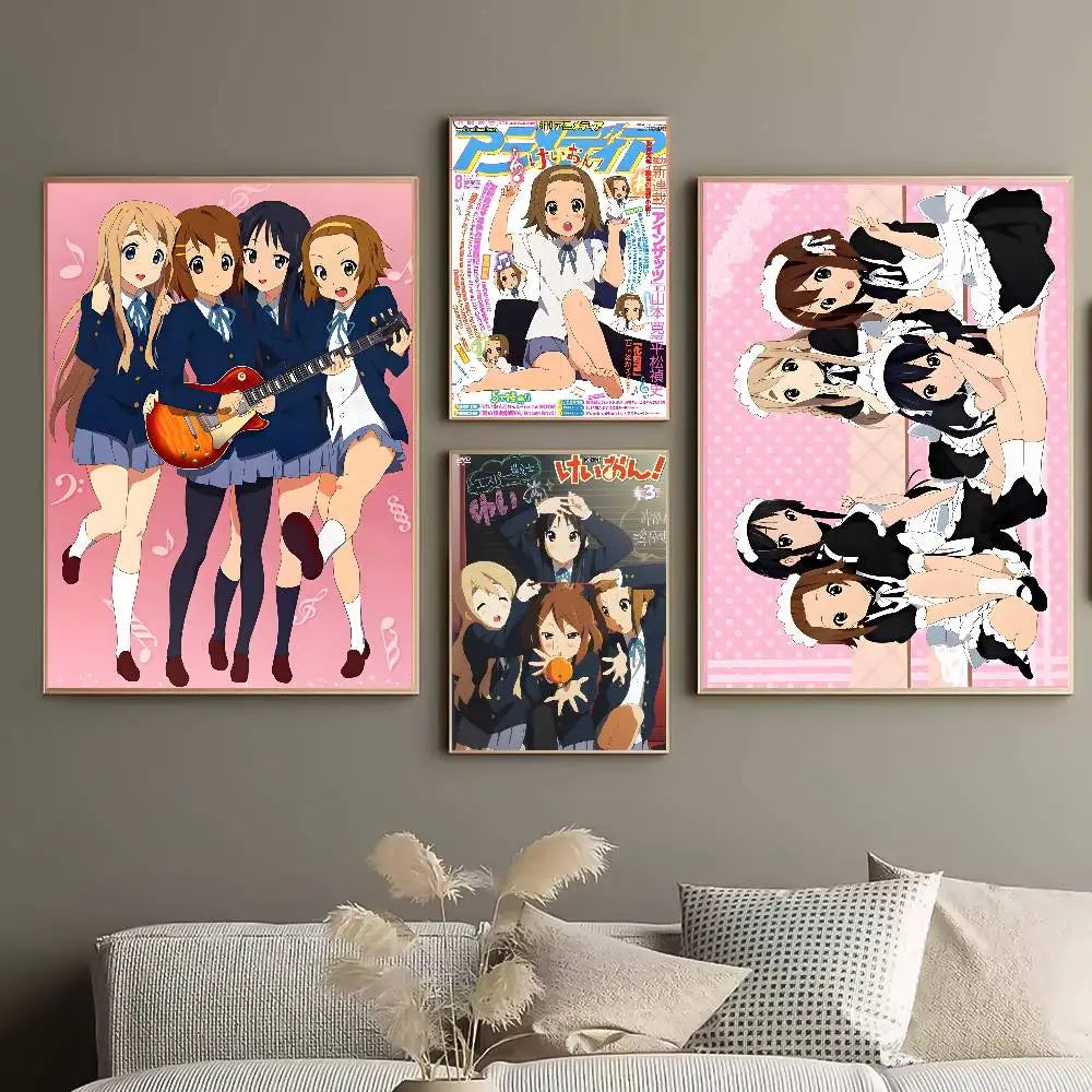 Anime K-ON! HD Self-Adhesive Waterproof Poster | Wall Decor Anime Wall Poster Axl