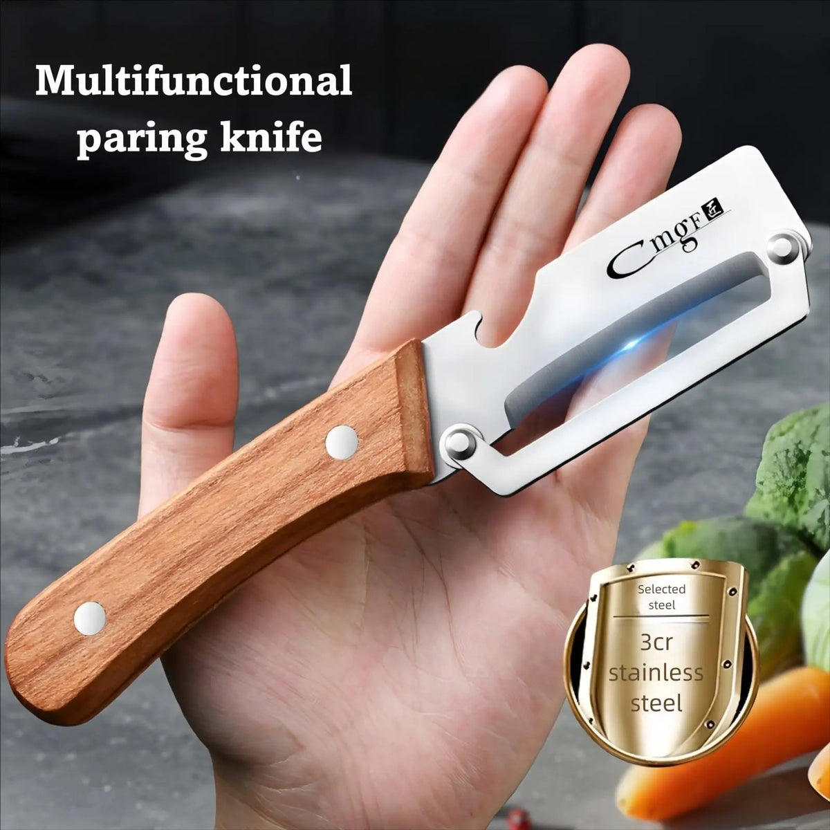 3-Piece Stainless Steel Kitchen Peeler Set with Bottle Opener Kitchen Peeler Set Axl