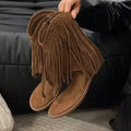 Women's Gladiator Sandal Boots | Tassel Flat Roman Toe Clip Gladiator Sandal Boots Axl brown 40