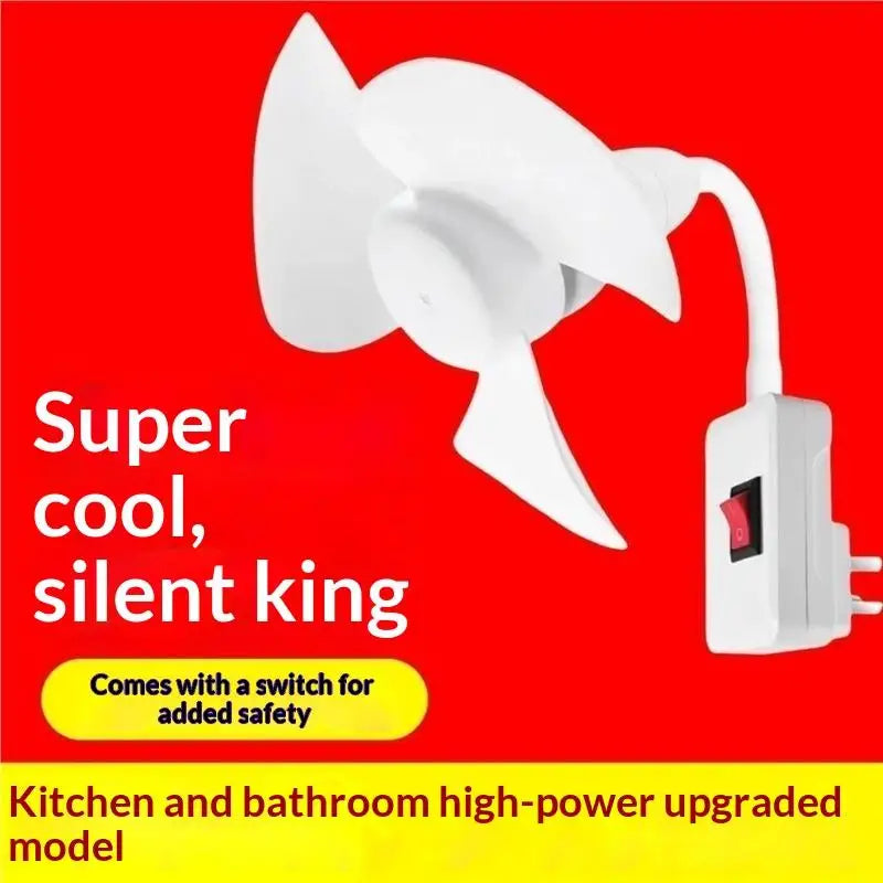 360° Gooseneck Desk Fan – Plug-In Socket Fan with Switch Plug-In Desk Fan Axl 1pc