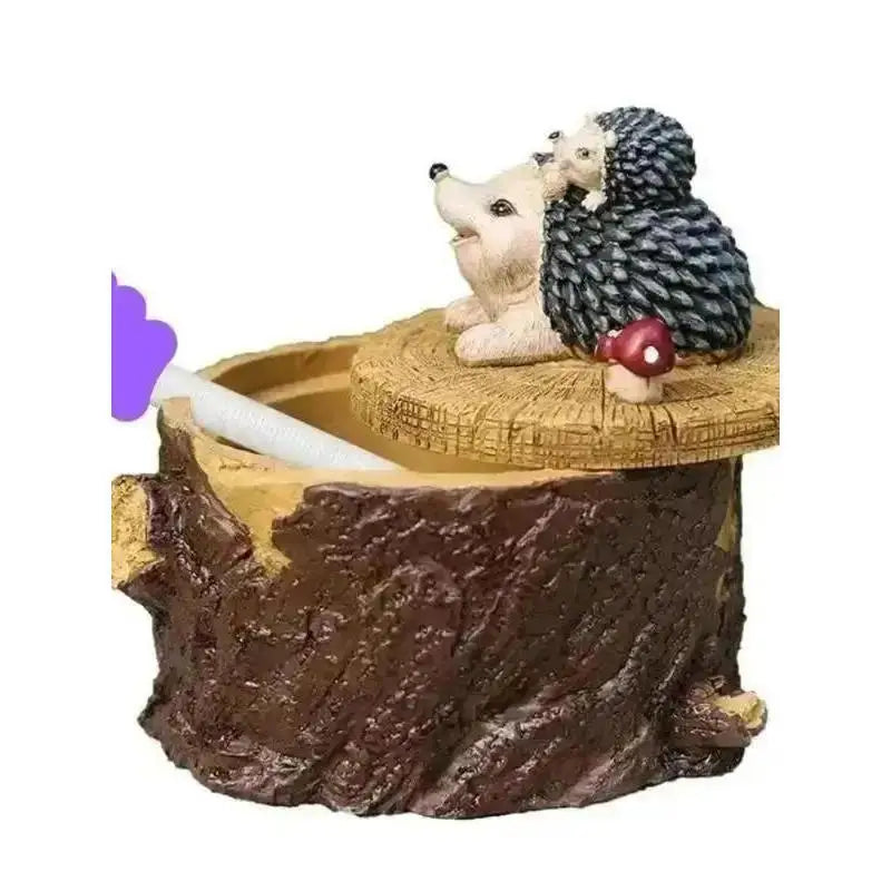 Resin Ashtray with Lid – Animal Statue Cigar Ash Holder Decor Decorative Ashtray Axl