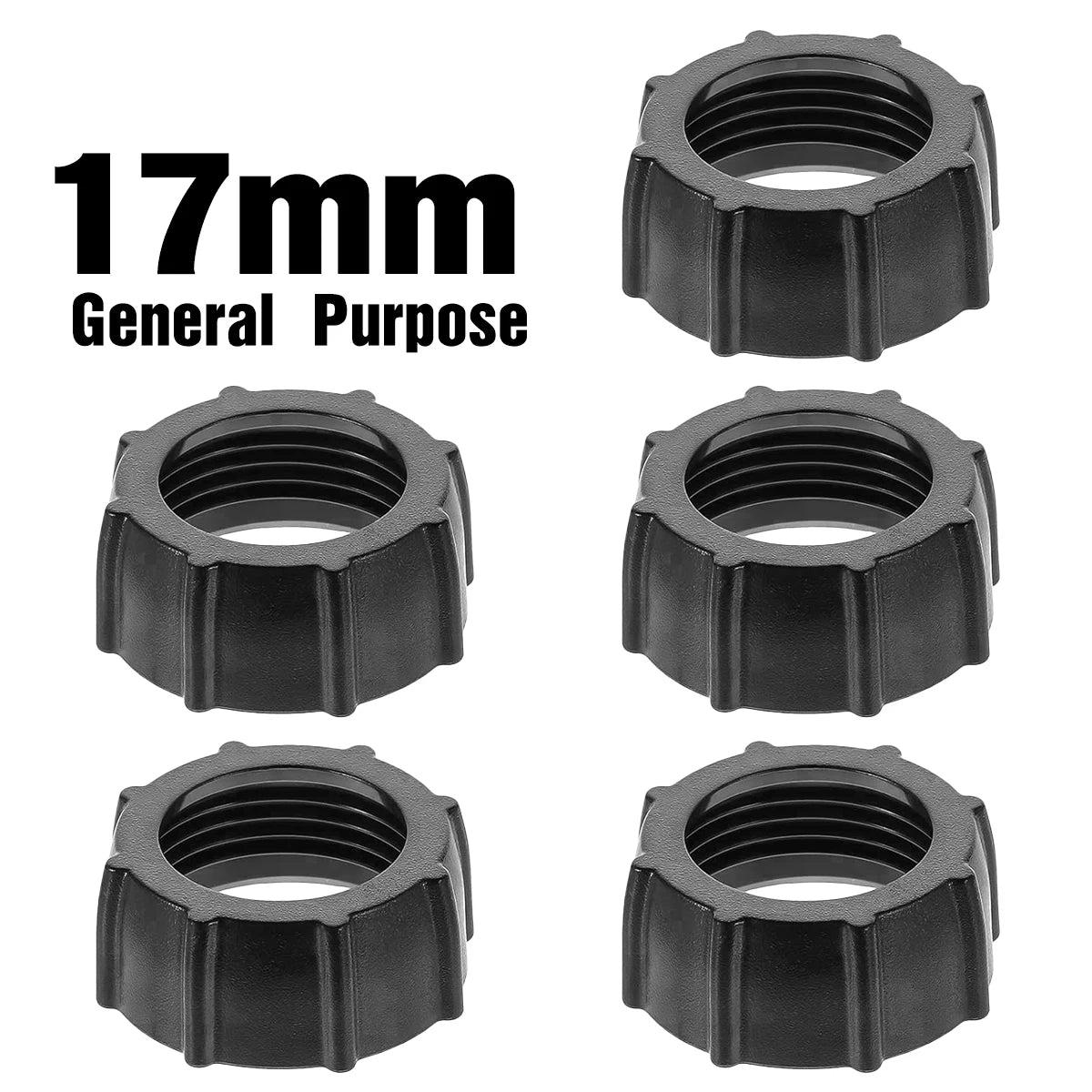5-Pack 17mm Threaded Knob Nuts for Tripod, Car Mount & Phone Holder Tripod Knob Nut Axl