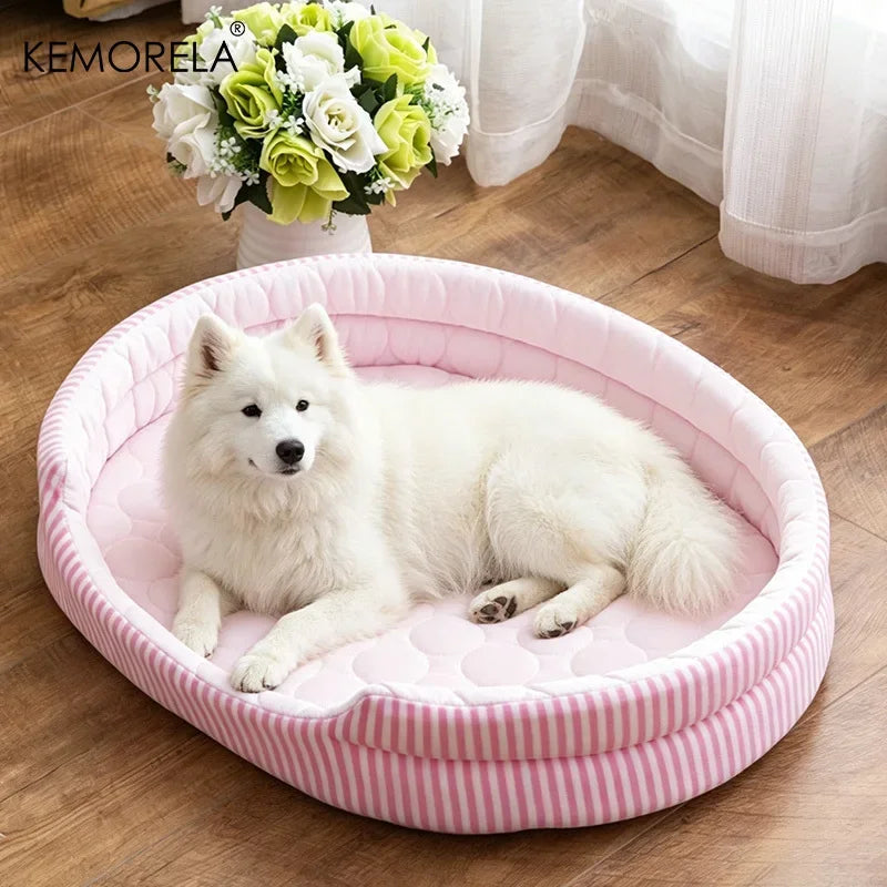 KEMORELA Cooling Ice Silk Pet Mat for Cats & Dogs | Breathable Cooling Pet Mat Axl
