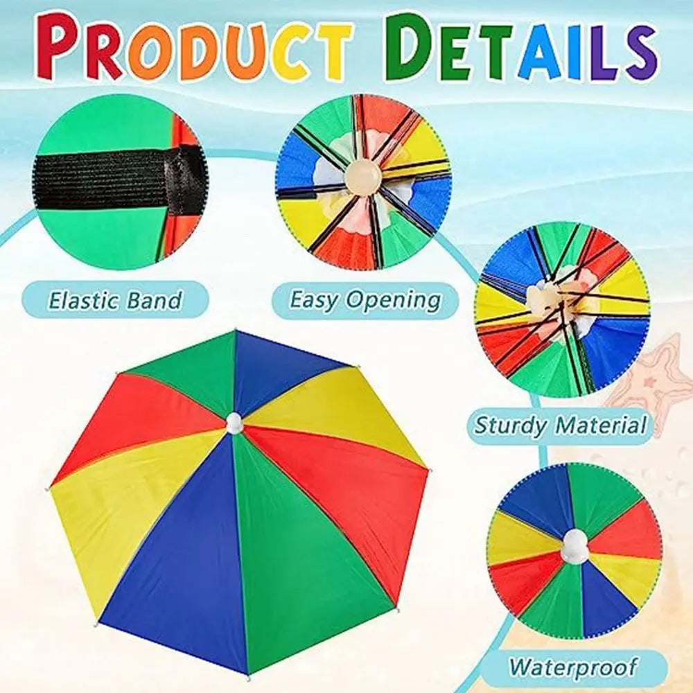 Foldable Hands-Free Umbrella Hat – Windproof Sun & Rain Cap Umbrella Hat Axl