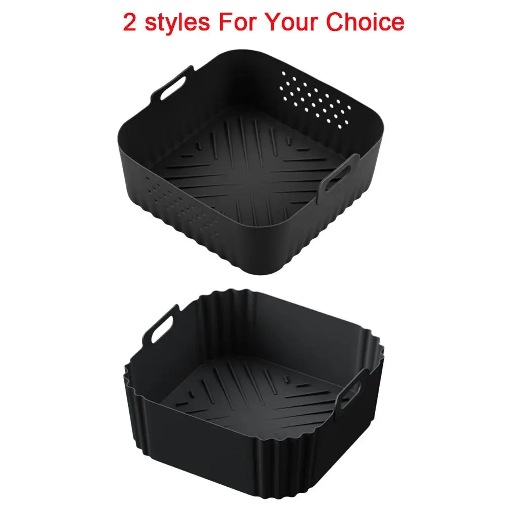 Silicone Air Fryer Liner 22.5cm – Non-Stick Reusable Basket Tray Air Fryer Liner Axl