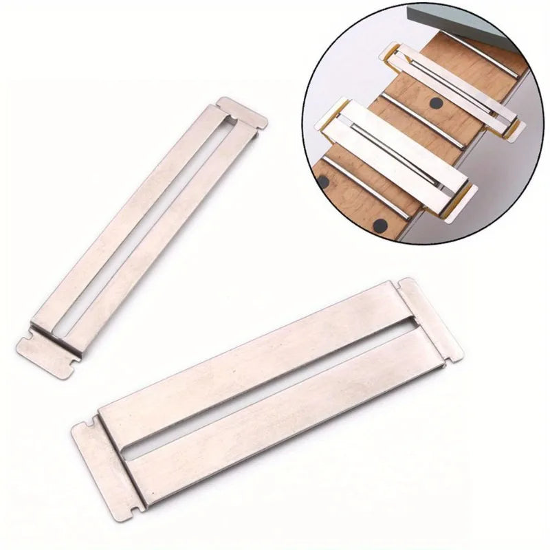 Guitar Fret Sanding Protector Kit – 2pc Stainless Steel Shims Luthier Tool Kit Axl
