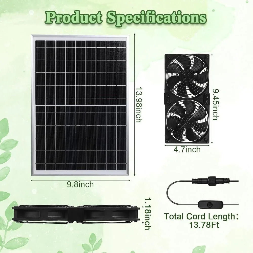 15W Solar Exhaust Fan – Ventilation for Pet Houses & Coops Solar Exhaust Fan Axl