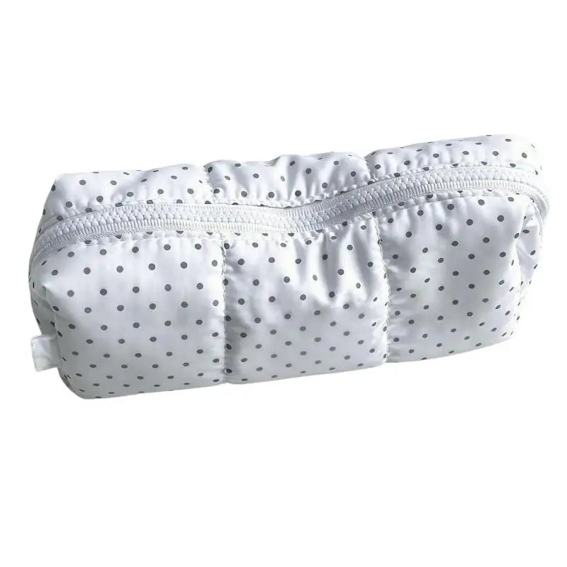 Polka Dot Pencil Case – Large Capacity Soft Cotton Pen Bag Pencil Case Axl