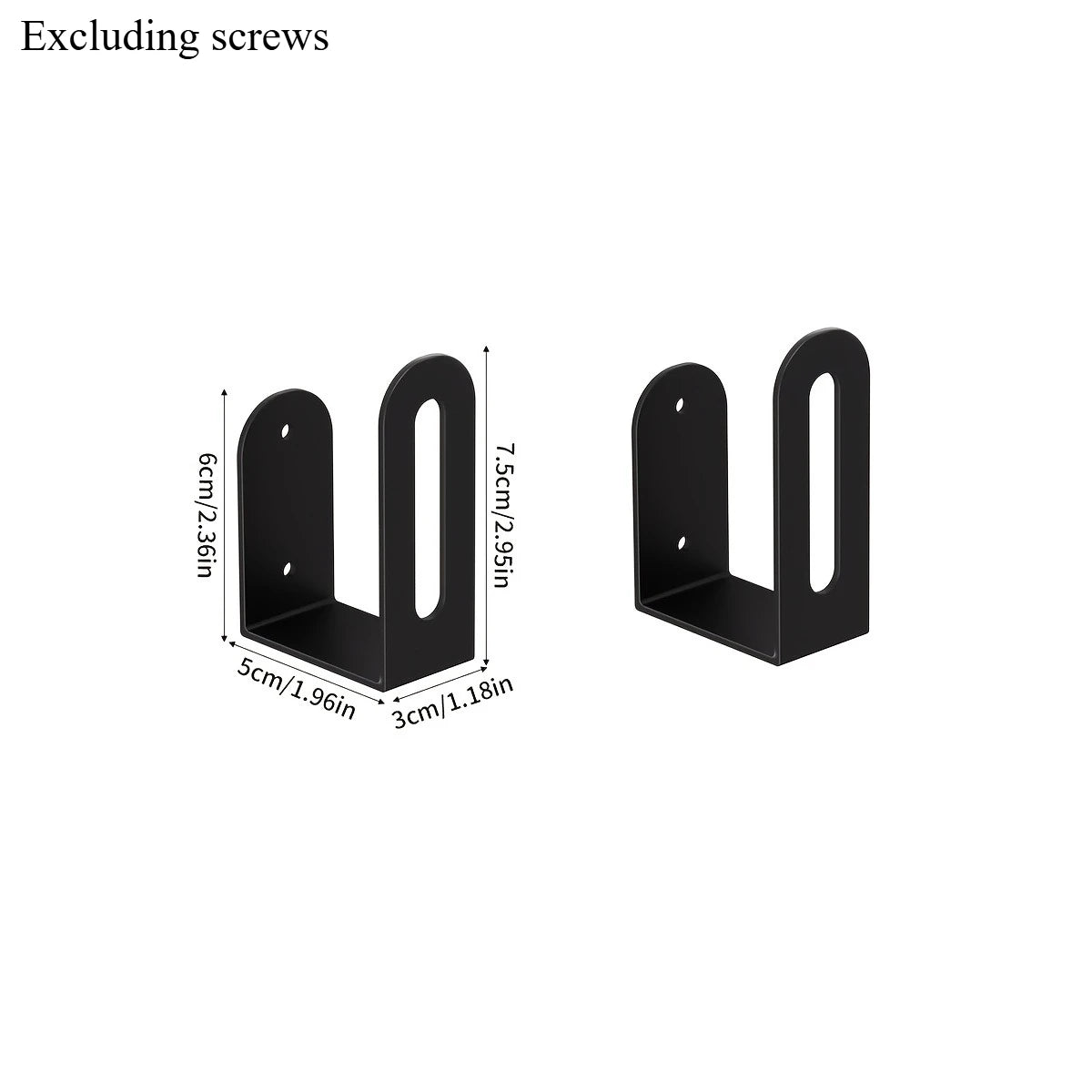 Wall Storage Rack for TV Box, Router & Kitchen Organizer Set Wall Storage Rack Axl Black-2pcs