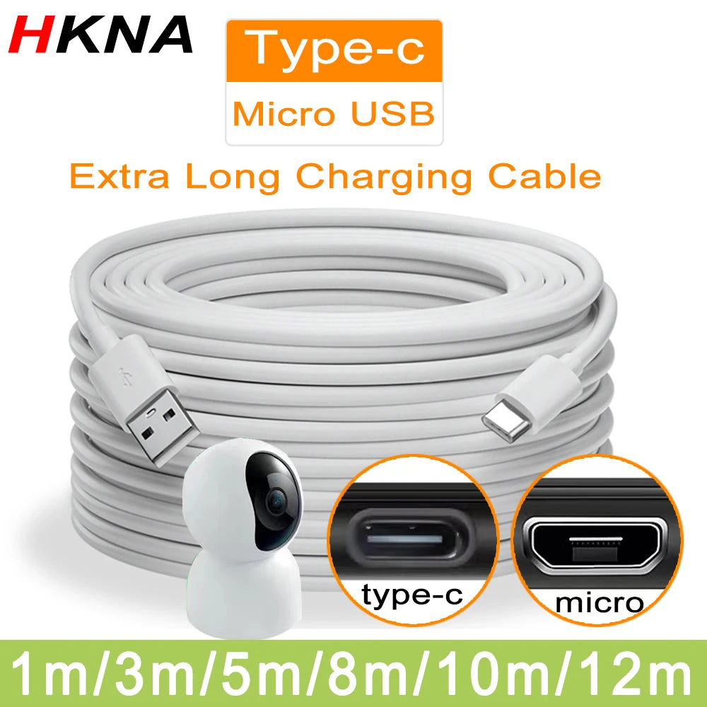 Extra Long USB Type-C Cable 1m–12m | CCTV & Phone Charger USB Charging Cable Axl