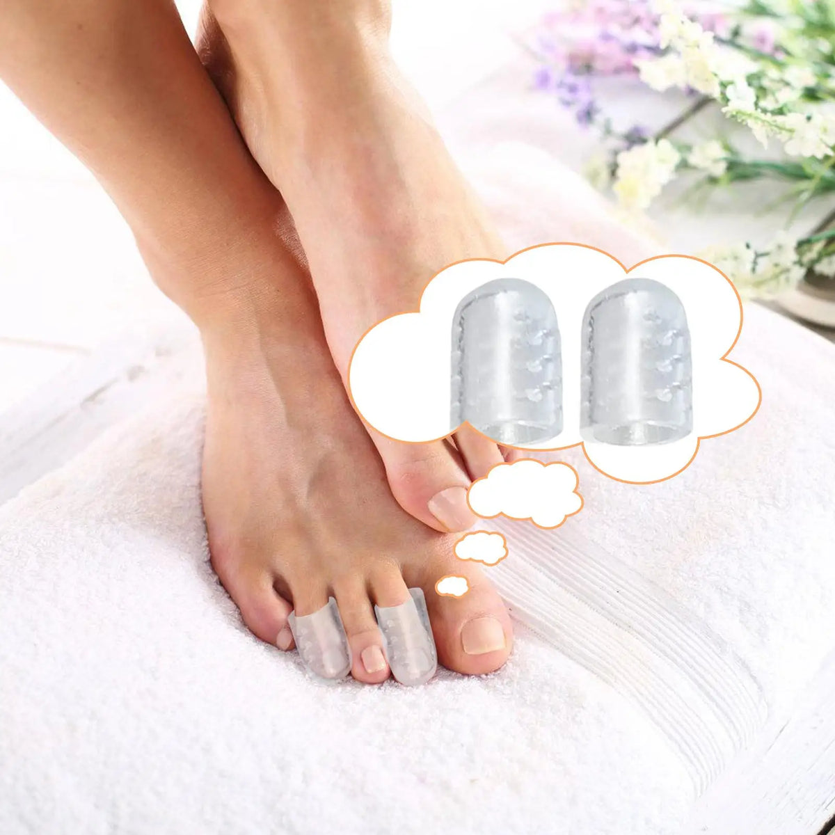 Silicone Toe Protectors 20 Pack – Clear Anti-Friction Toe Sleeves Toe Protector Sleeves Axl Default Title