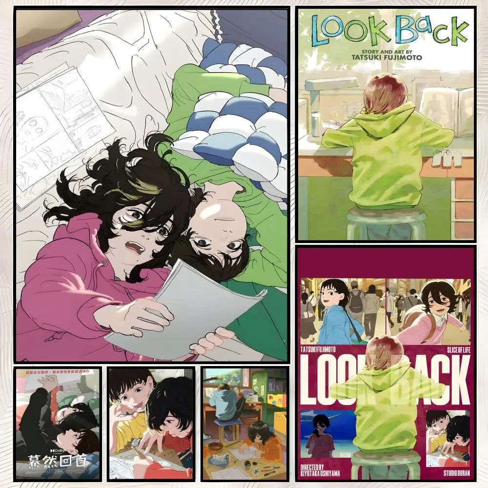 Look Back Manga HD PVC Self-Stick Wall Art Poster – Waterproof Wall Art Poster Axl