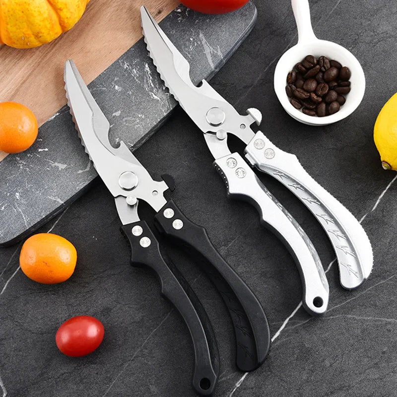 InLeung Heavy-Duty Kitchen Scissors – Sharp Stainless Steel Kitchen Scissors Axl