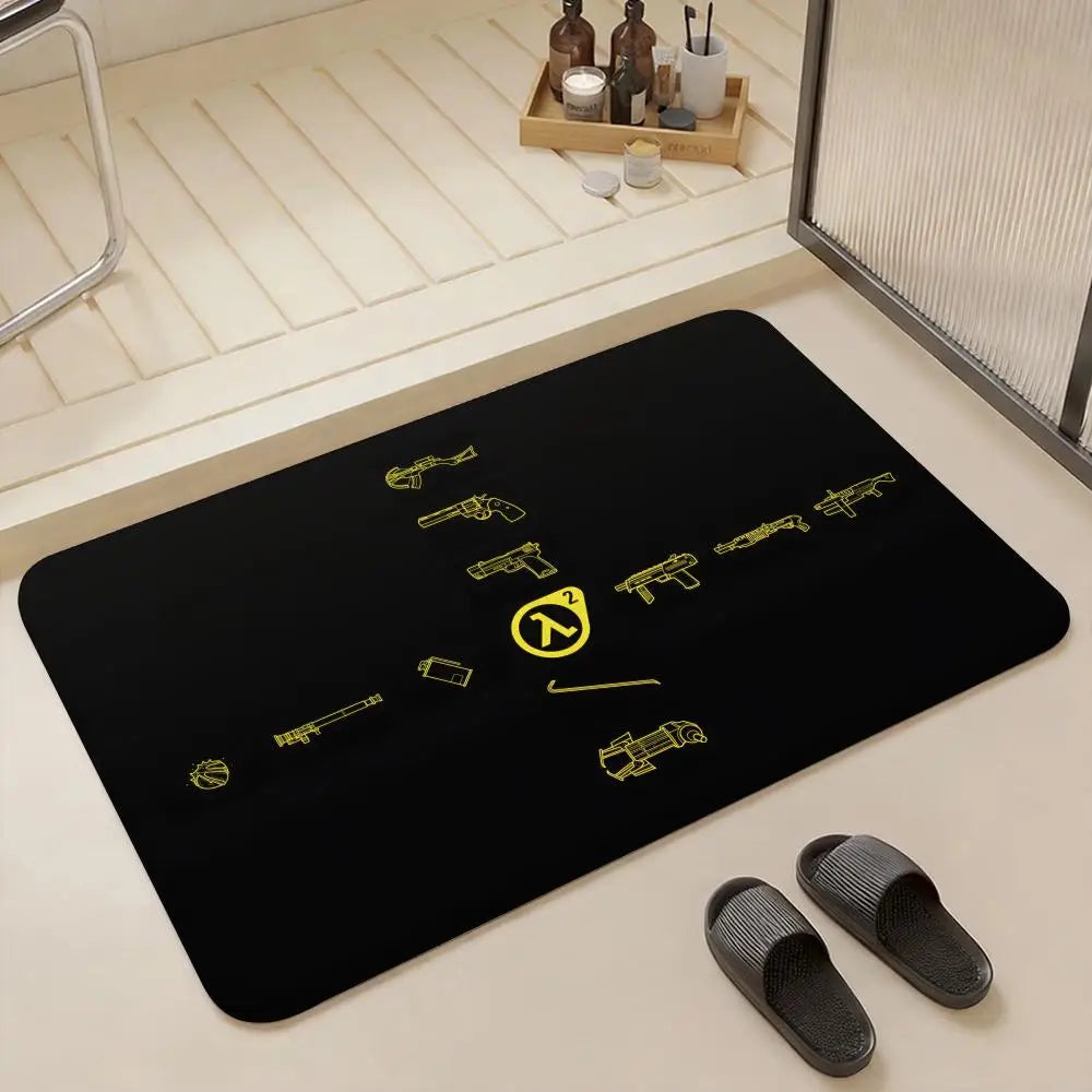 Half-Life Gaming Flannel Floor Mat – Non-Slip Soft Indoor Rug Gaming Floor Mat Axl