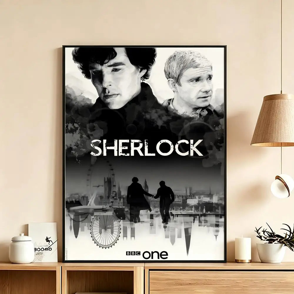 Sherlock TV Series HD Wall Poster – Waterproof Home Decor Wall Art Poster Axl White18 21X30cmNoframe