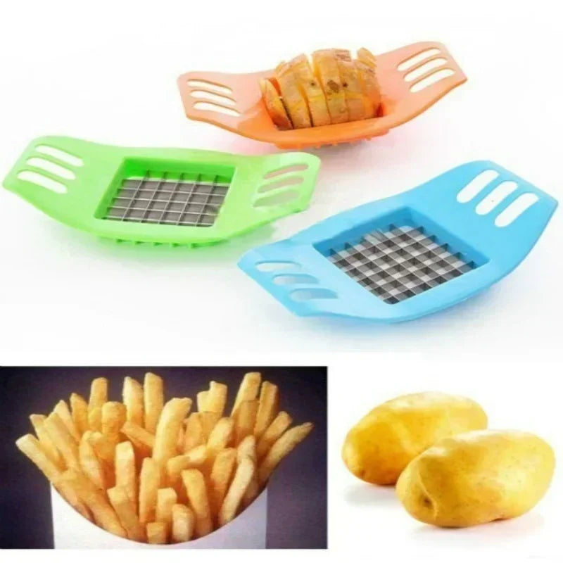 Stainless Steel Potato Fries Cutter & Vegetable Slicer Tool Vegetable Slicer Axl Random color 1Pcs