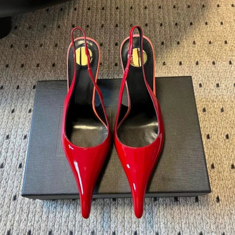 Women's Stiletto Slingback Heels – Pointed Toe Party Sandals Stiletto Slingback Heels Axl