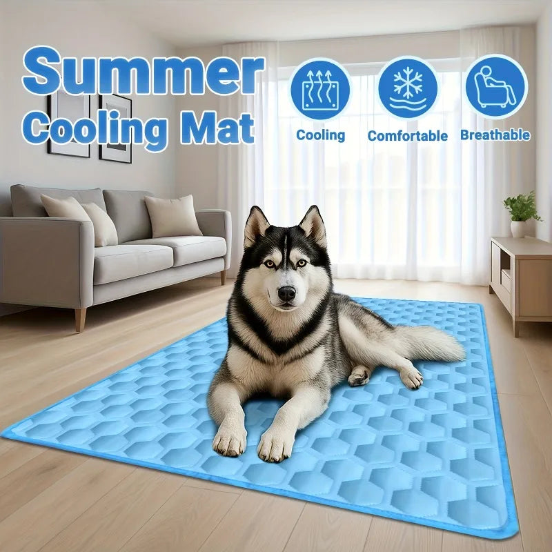 Pet Cooling Mat for Cats & Dogs – Breathable Lightweight Pad Pet Cooling Mat Axl