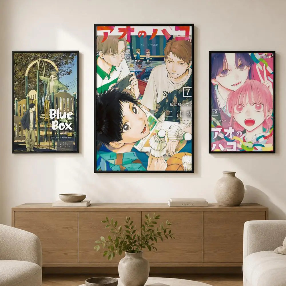 Blue Box Manga Poster – Self-Adhesive Waterproof Wall Art Print Wall Art Poster Axl