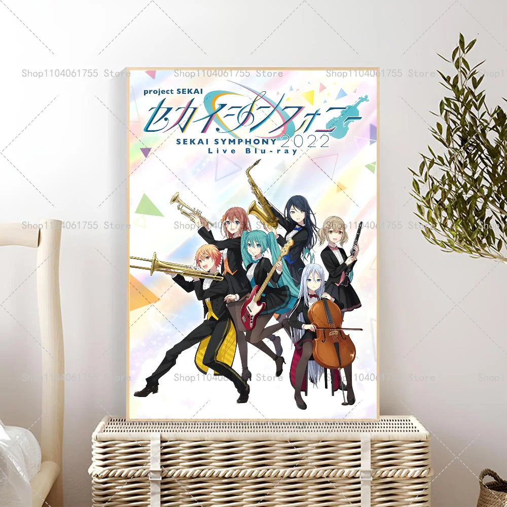 Anime Project Sekai Wall Poster – Self-Adhesive Waterproof Sticker Wall Art Poster Axl z10 30x42cm No Frame