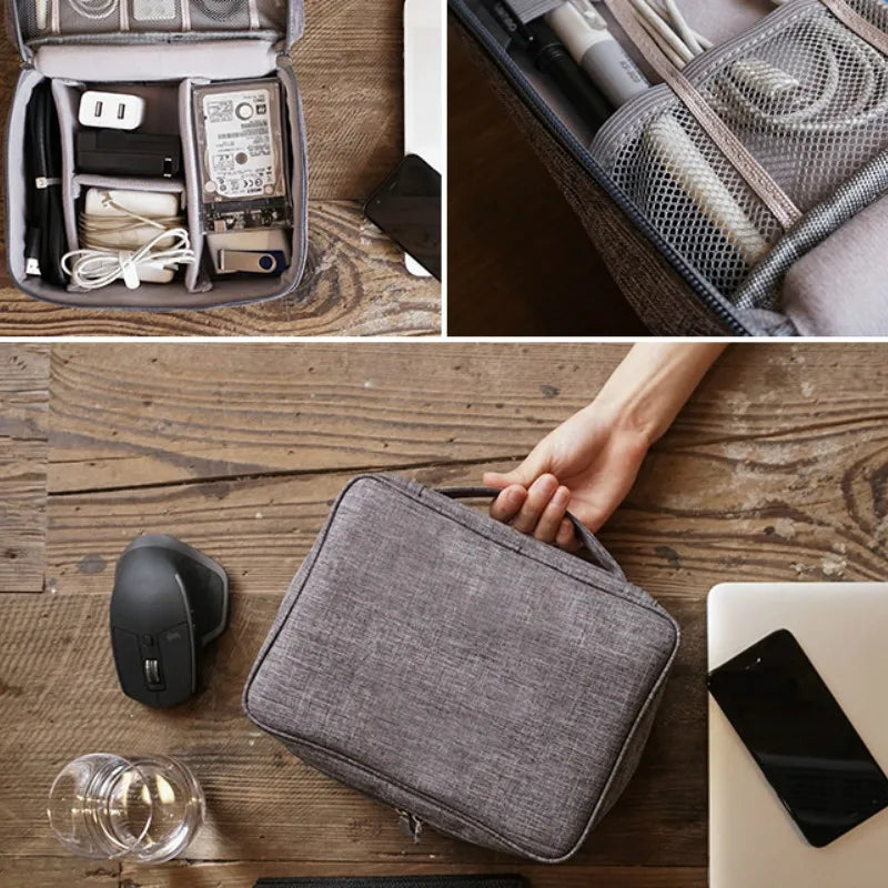 Travel Cable Organizer Bag – USB, Cord & SD Card Storage Cable Organizer Bag Axl