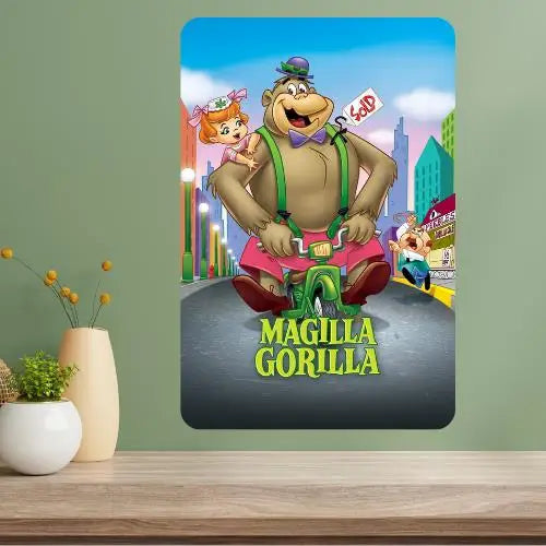 Magilla Gorilla Metal Poster Sign – Retro TV Show Wall Decor Metal Wall Sign Axl aluminum sign aluminum 14x20cm