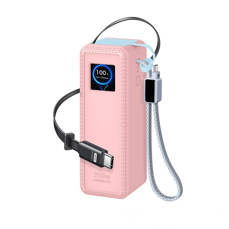 Silicone Case for UGREEN 25000mAh 200W PB728 Power Bank Power Bank Case Axl pink