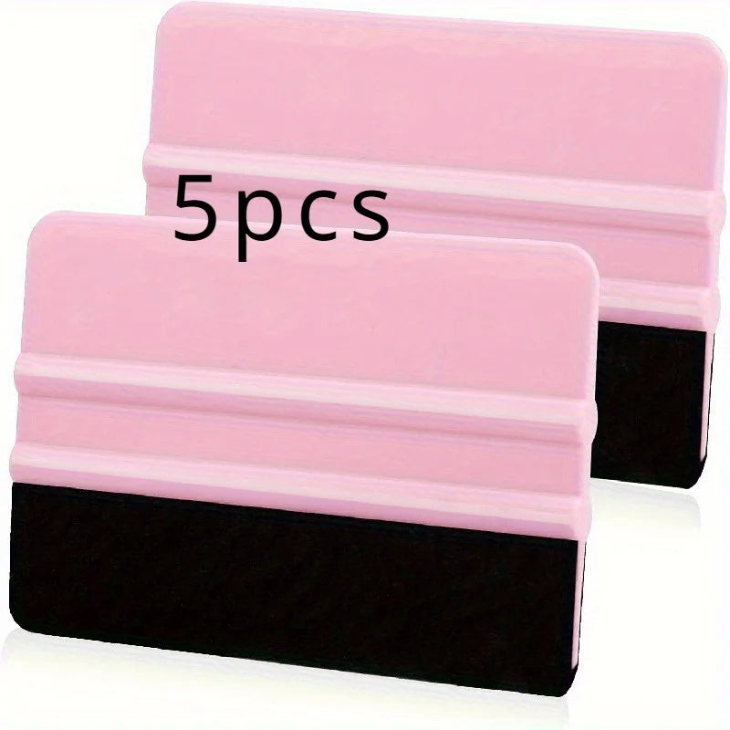 5-Pack Felt Vinyl Squeegees for Crafting & Decal Application Vinyl Crafting Tool Axl Pink