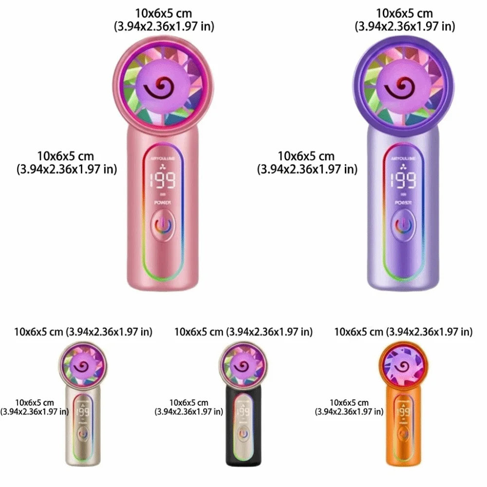 Mini Turbo Handheld Fan – USB Rechargeable Portable Fan Handheld Portable Fan Axl