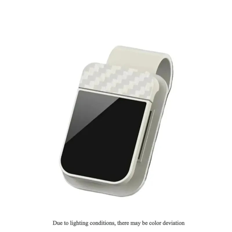 Car Sun Visor Sunglasses Clip & Card Ticket Holder Car Visor Organizer Axl WHITE-1pcs