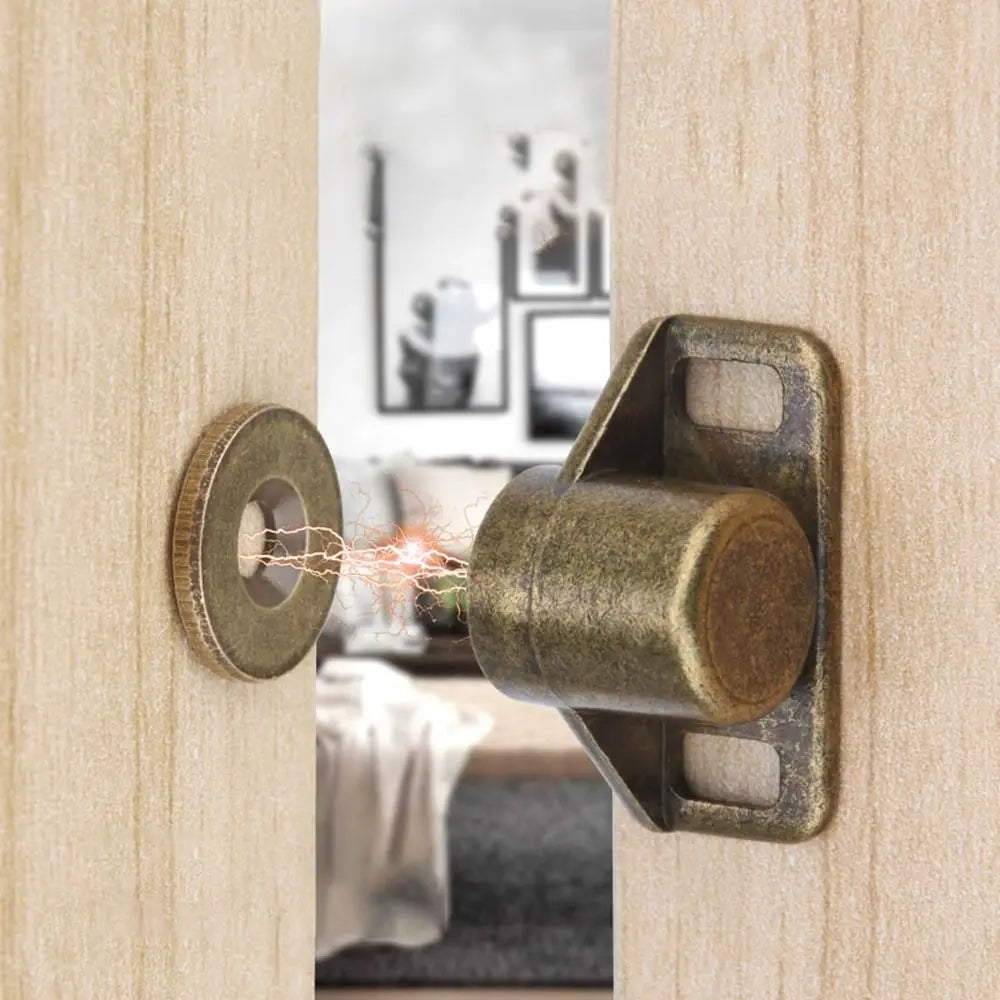 Magnetic Door Stopper – No-Drill Zinc Alloy Cabinet Latch Magnetic Door Stopper Axl