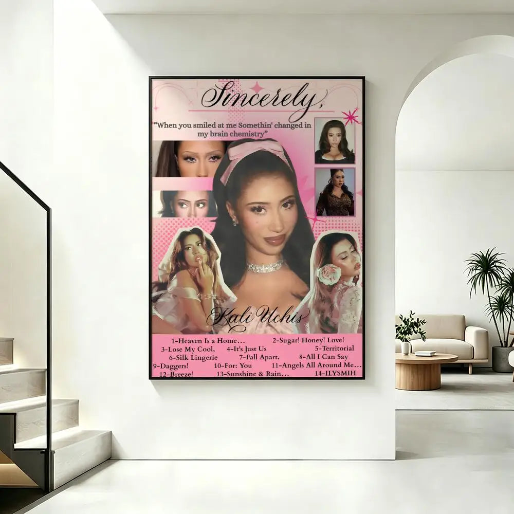 Kali Uchis HD Art Poster – Aesthetic Wall Decor | Home & Bar Art Wall Poster Axl