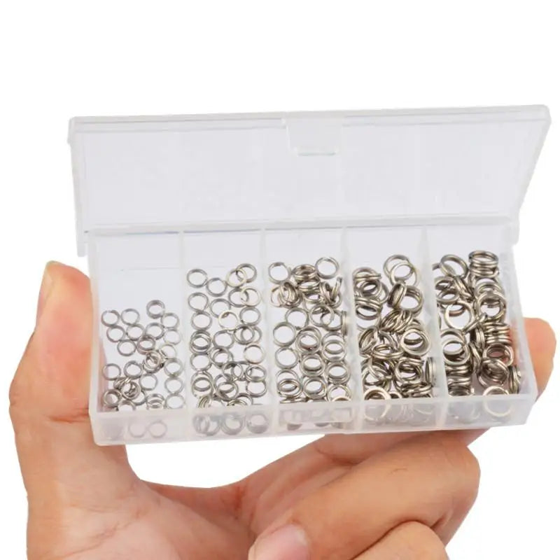 200 Pcs Stainless Steel Fishing Split Rings – Lure Connector Set Fishing Split Rings Axl