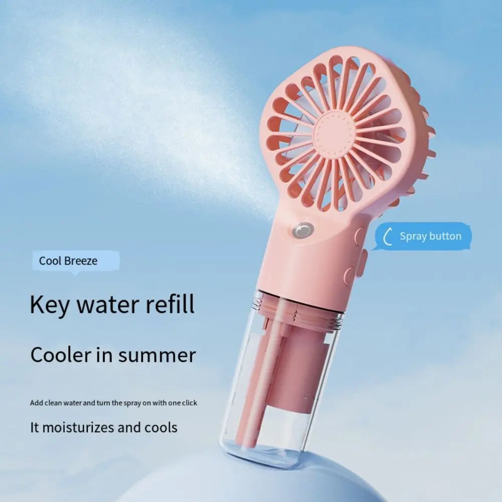 Mini Portable Spray Fan – 4-Speed USB Rechargeable Mist Fan Portable Spray Fan Axl