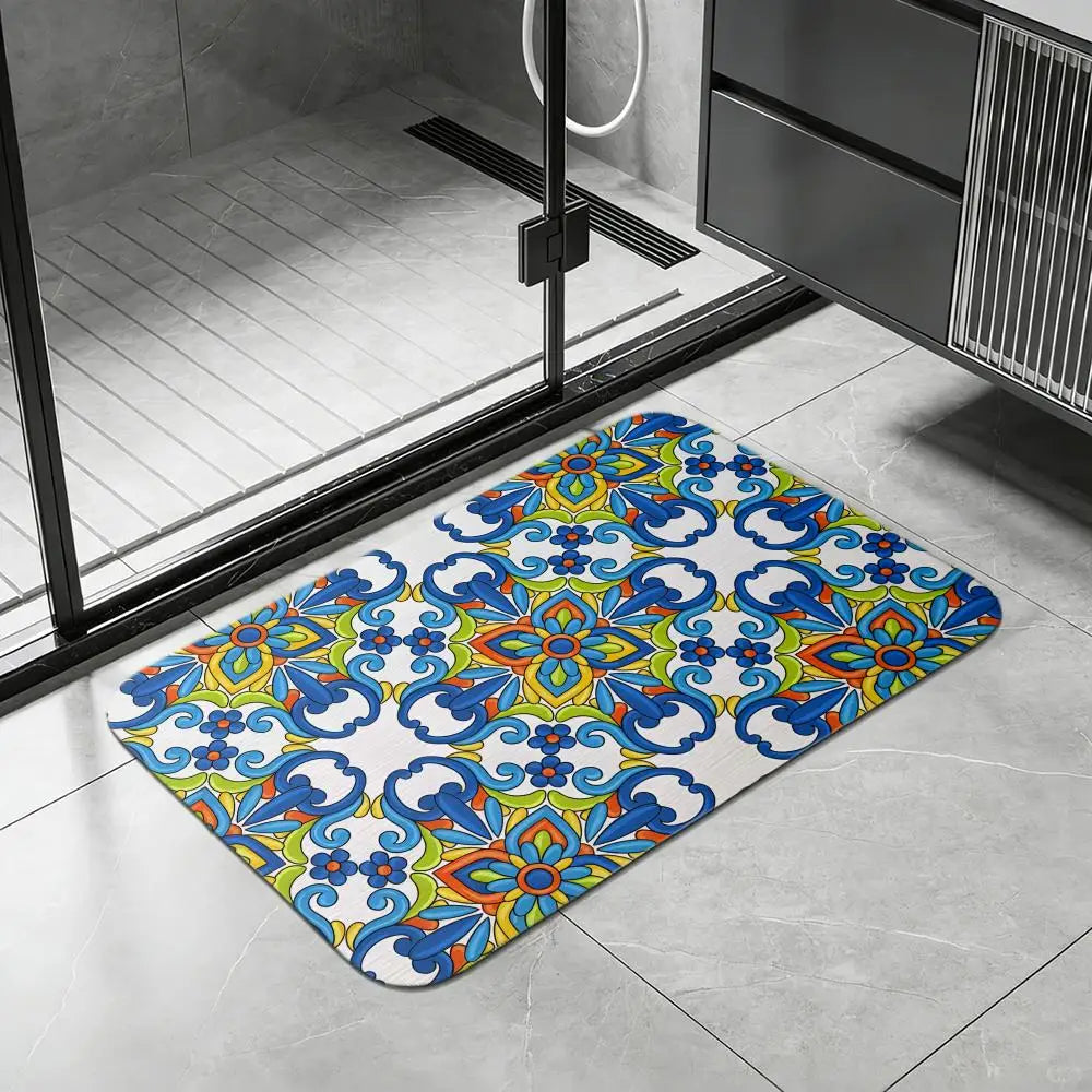 Talavera Diatomite Bath Mat – Quick Dry, Non-Slip & Absorbent Diatomite Bath Mat Axl White4 50x80cm