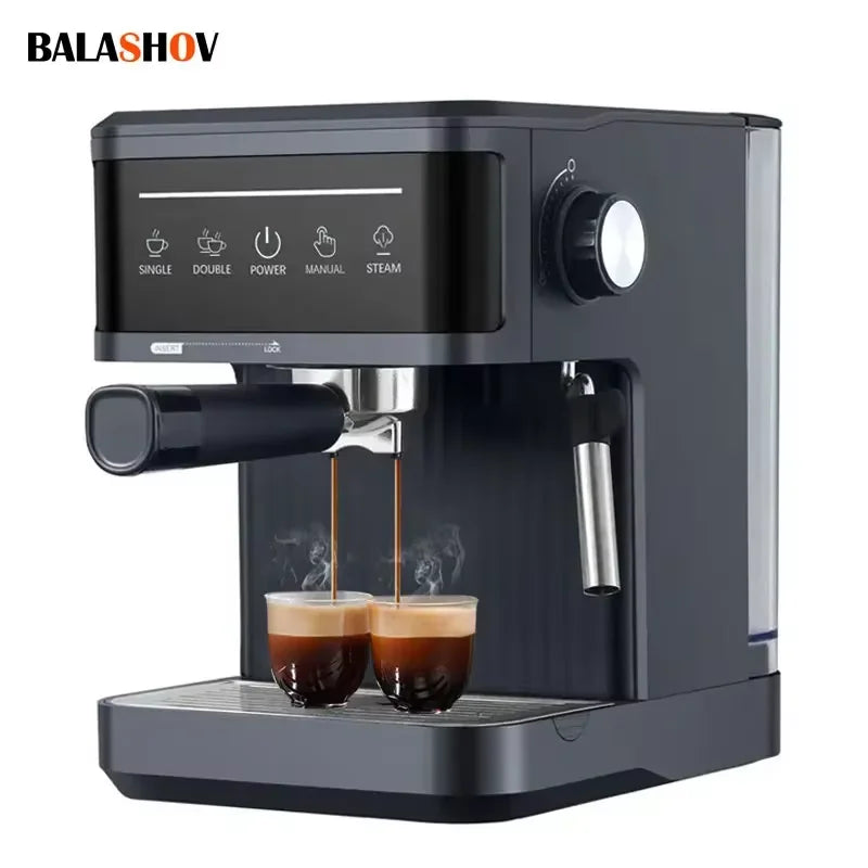 BALASHOV 20 Bar Espresso Machine with Milk Frother – 800W Espresso Machine Axl WHITE US