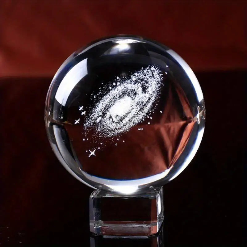 3D Laser Engraved Galaxy Crystal Ball – 6cm Glass Sphere Decorative Glass Sphere Axl