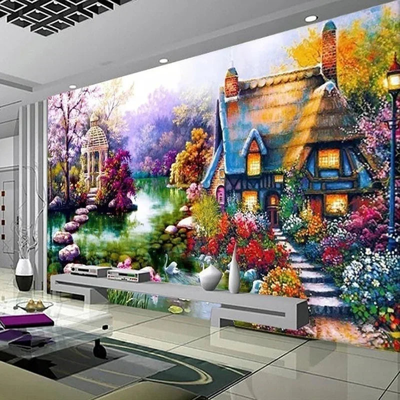 5D DIY Diamond Painting Kit – Garden Lodge Landscape 35×70cm Diamond Painting Kit Axl