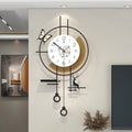 Luxury Modern Silent Wall Clock – Geometric Metal Art Decor Wall Clock Axl Black 37x70CM