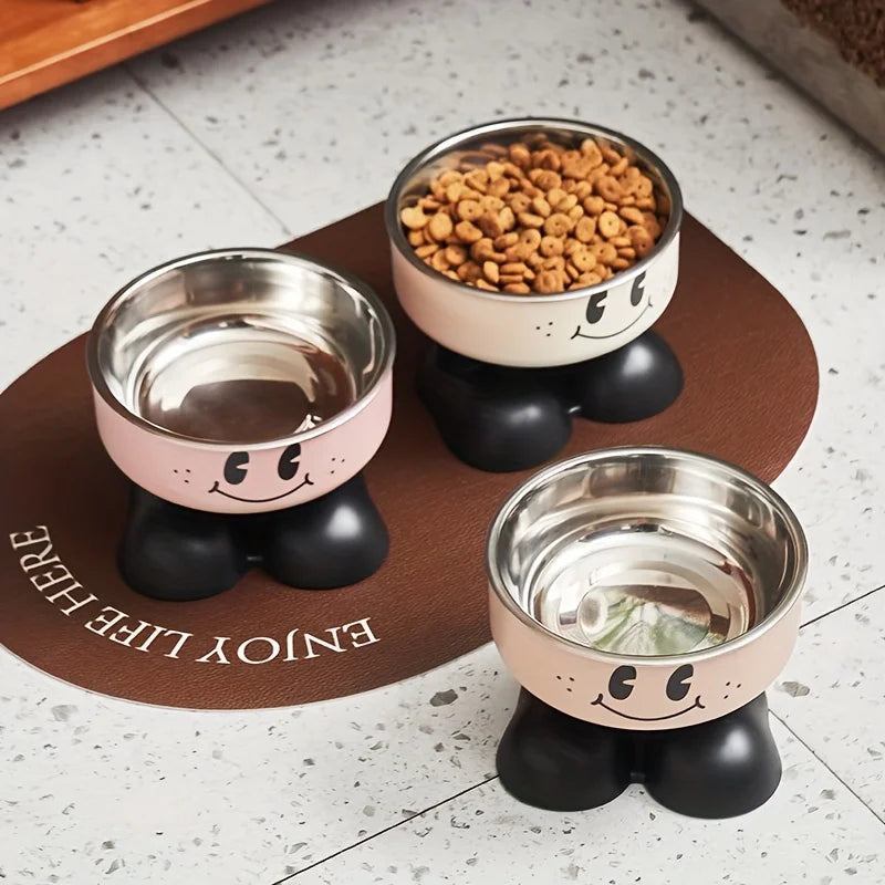 Elevated Stainless Steel Pet Bowl – Anti-Tip Cat & Dog Feeder Elevated Pet Bowl Axl