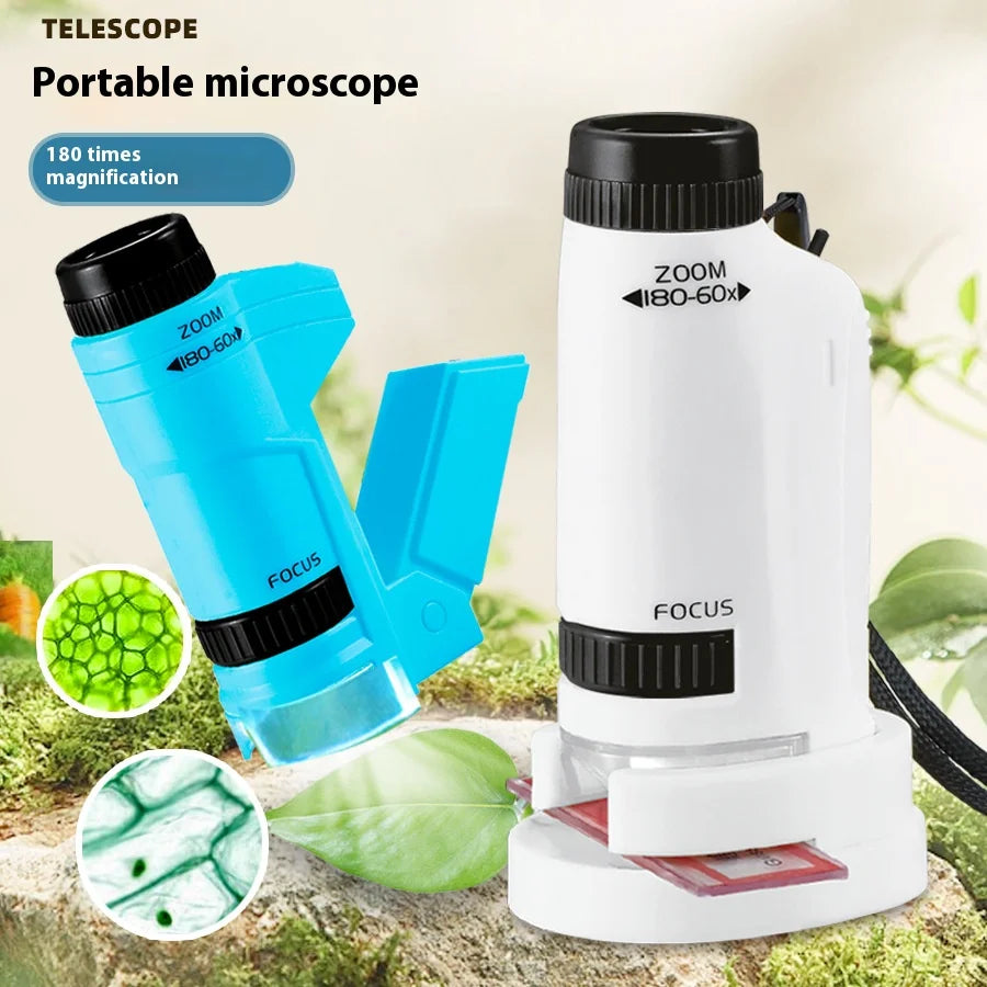 Kids Portable Handheld Microscope 180X – Science Toy Kids Science Microscope Axl