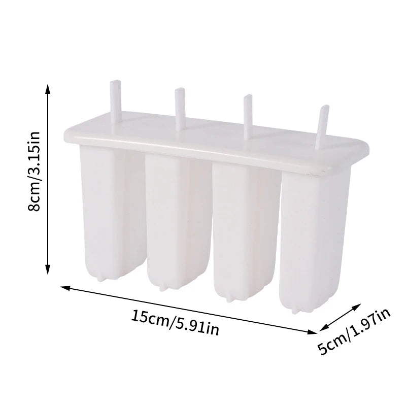 4-Cell DIY Popsicle Mold – Ice Cream & Ice Lolly Maker Popsicle Mold Axl A