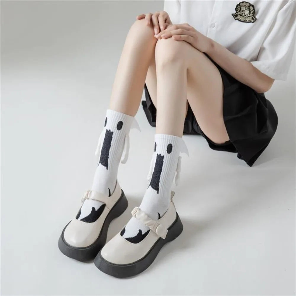 Halloween Bat Magnetic Couple Socks – Mid-Calf Cotton Knit Novelty Socks Axl