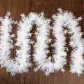 2M Christmas Snowflake Tinsel Garland | Metallic Xmas Decor Christmas Tinsel Garland Axl white snow 2M