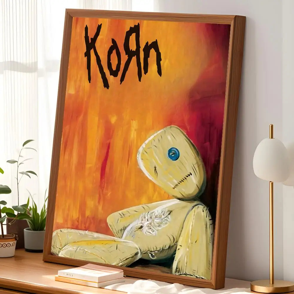 Korn Band Self-Stick Wall Art Poster – Waterproof HD Decor Wall Art Poster Axl
