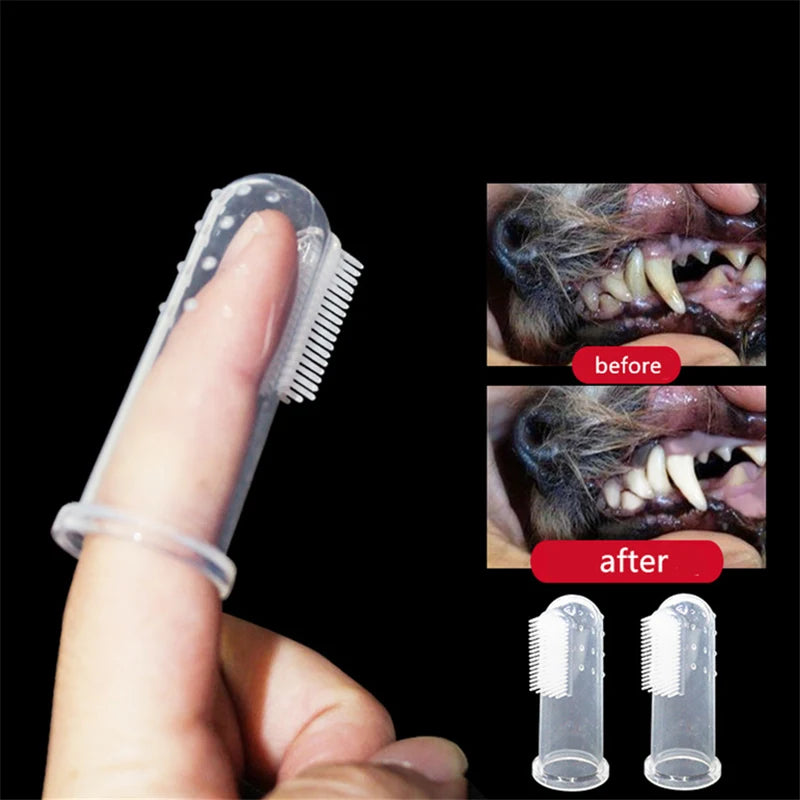 Silicone Pet Finger Toothbrush for Dogs & Cats | Oral Care Pet Finger Toothbrush Axl