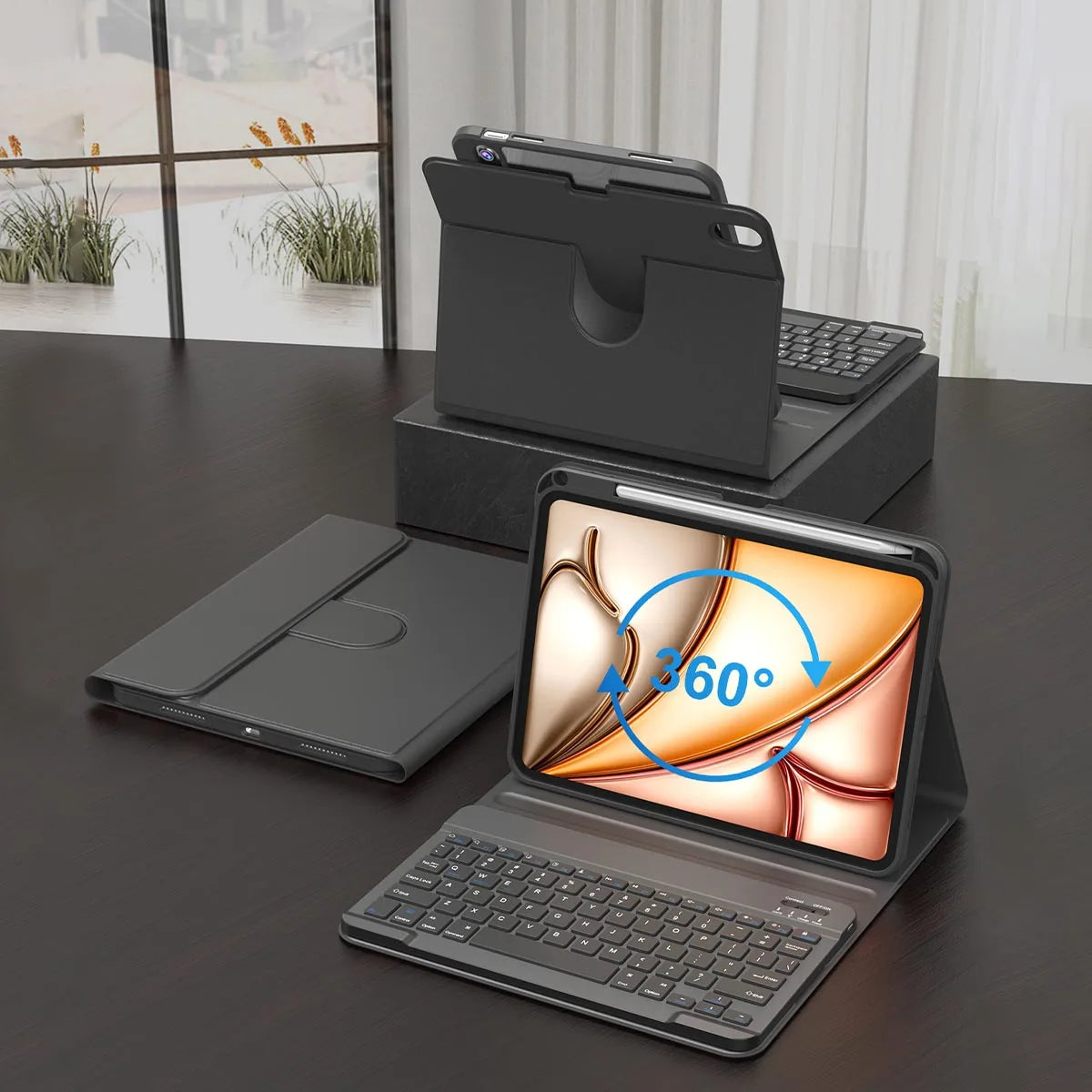 iPad Bluetooth Keyboard Case – 10th/11th Gen, Air M4, Pro 11 Tablet Keyboard Case Axl Keyboard in Case iPad 9 10.2-inch